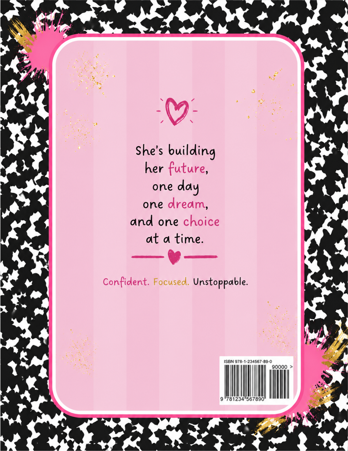 Composition Notebook | African American School Girl Notebook | Wide Ruled Journal